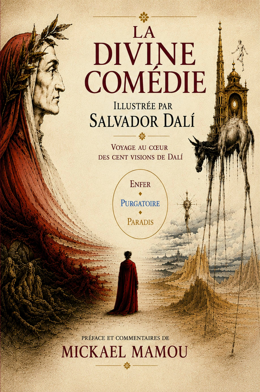 Couverture du livre La Divine Comédie illustrée par Salvador Dalí - Voyage au cœur des cent visions de Dalí