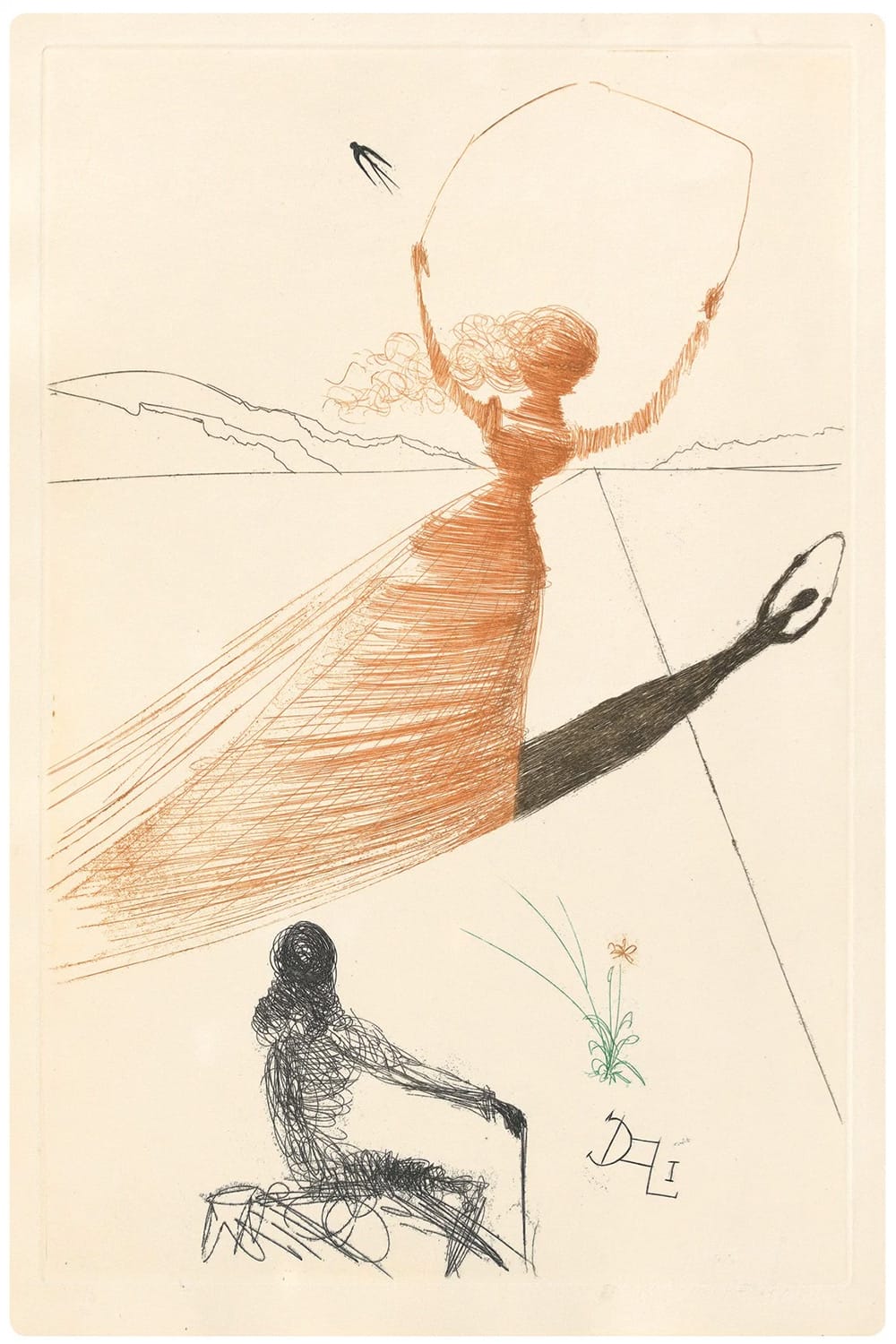 Alice à la corde à sauter par Salvador Dalí