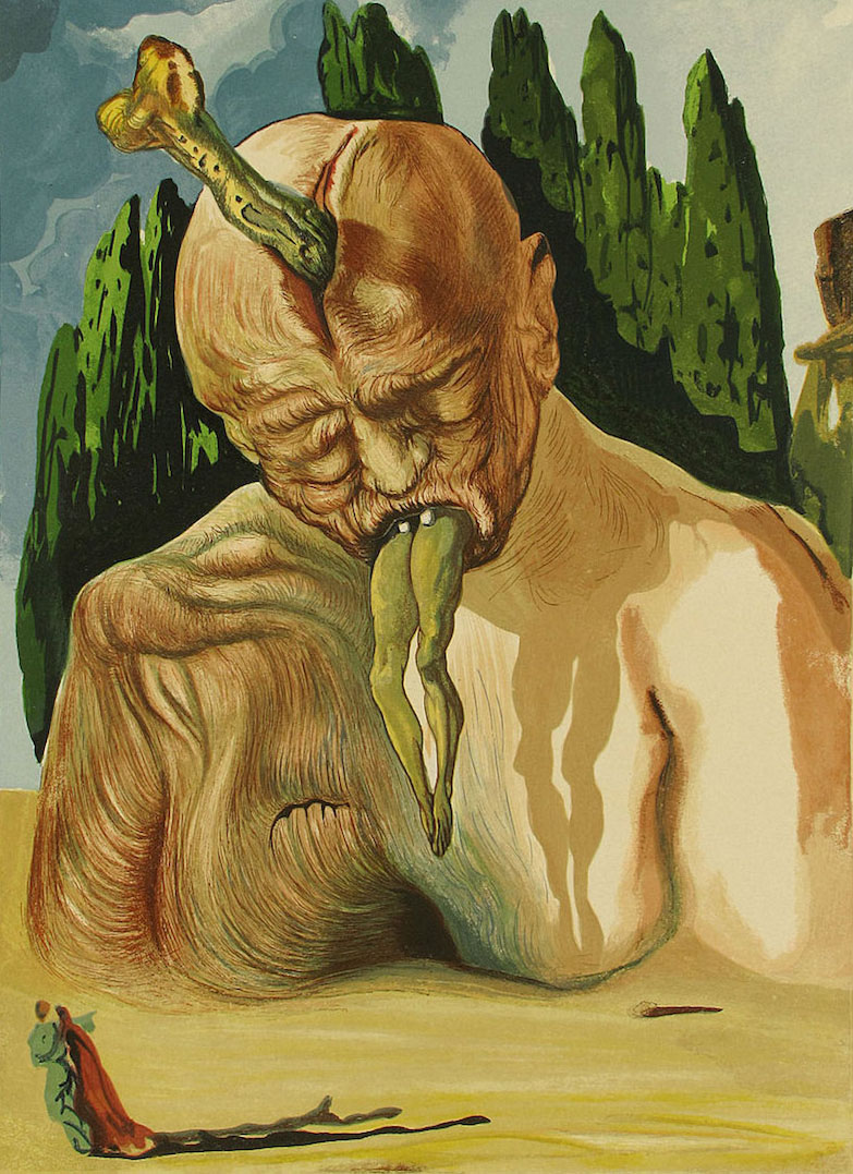 Un diable logicien, illustration de Salvador Dalí pour l’Enfer de Dante