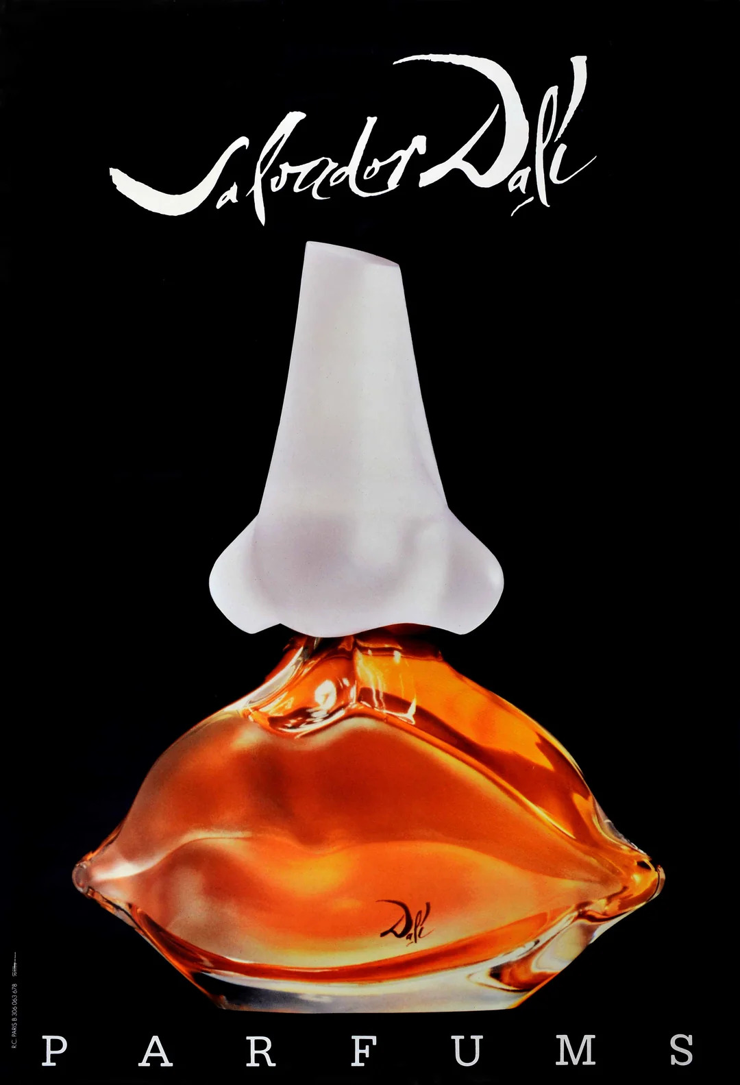 Affiche publicitaire Salvador Dalí Parfums